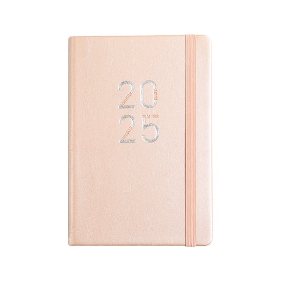 Neoyler 2025 A5 Planner with Imitation Leather Cover Monthly and Daily Organizer for Efficient Time Management Thick Leakproof White Paper Includes Sections for Schedules and Appointments 8.5x5.98in