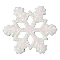 Neoyler 50 Pack Resin Snowflake Ornaments Christmas Decorations for Indoor Party Decor with Winter Themed Delicate Handicrafts Suit for Home Decor and Table Accents 1in White