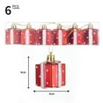 thumbnail image 1 of Neoyler 6 Pack Christmas Tree Ornaments White Christmas Lights Lights Exquisite Painted Hanging Balls Festive Indoor Decorations Suitable Tree Wall Table Decor 9.1In Red, 1 of 1