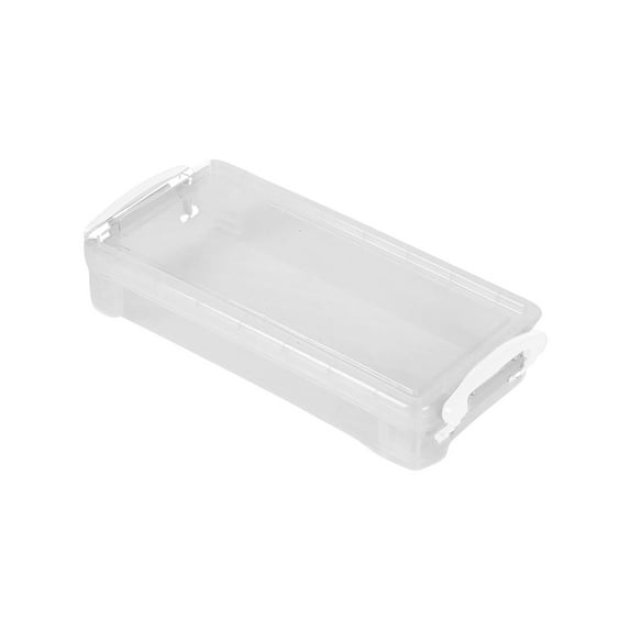 Neoyler Art Supplies Organizer Box Transparent Double Ear Buckle Long Lasting Plastic Convenient Tool Case for Easy Access Storage and Organization of Stationery and Supplies