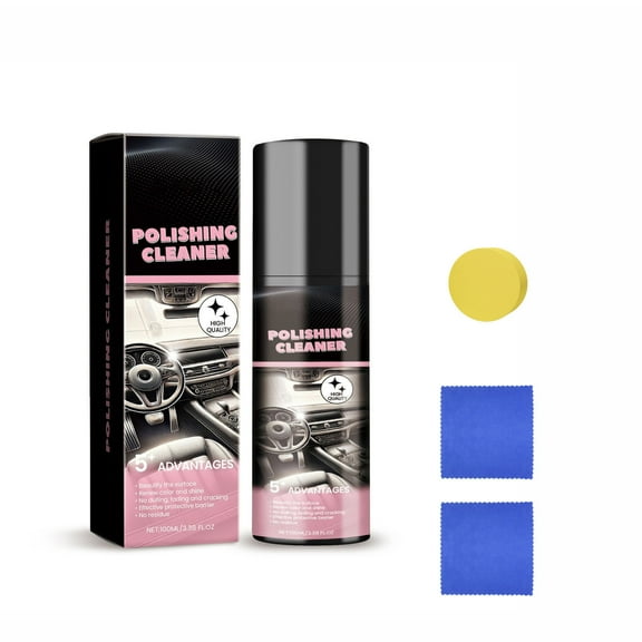 Neoyler Car Interior Cleaner Automotive Interior Polish with Water Repellent Protective Coating Removes Dirt Grease Restores Shine Easy Spray and Wipe for Vehicle Interiors Pink
