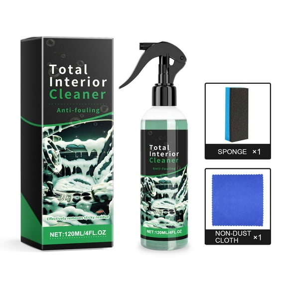 Neoyler Car Interior Cleaner Multipurpose Foam Spray Detailing Protects against Fading and Cracking Safe Gentle Formula Deep Cleans Grease Includes Sponge and Cloth Multicolor