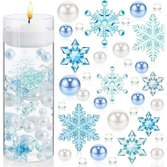 Neoyler Christmas Decorations Christmas Home Decor Water Gel Vase Filler Beads for Centerpieces DIY Gifts and Party Decor Festive Atmosphere Enhancement for Holiday Celebrations 7.9in Blue