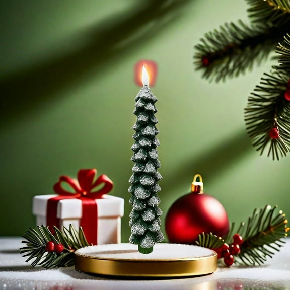 Neoyler Christmas Decorations Mantel Decor LED Flameless Pinecone Candle Front Door Table Centerpiece Nature Inspired Design Warm Festive Holiday Ambiance Safe Convenient Home Decor 9.4in Green