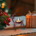 thumbnail image 1 of Neoyler Christmas Decorations Metal Deer Candle Holder Elegant Reindeer Ornament with Long Lasting Iron Build Versatile Tealight Holder for Mantel Table Centerpiece and Gift Brown 4.9in, 1 of 6