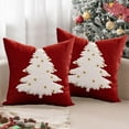 thumbnail image 1 of Neoyler Christmas Decorations Pillowcase Soft Polyester Outdoor Safe Invisible Zipper Washable Decorative Sofa Throw Cushion Cover Indoor Accent Multicolor 17.7x17.7in, 1 of 6