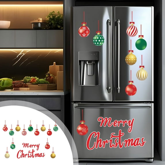 Neoyler Christmas Decorations Set Magnetic Garage Door Decorations 32 Piece Merry Christmas Magnet Set Holiday Decor for Refrigerator Metal Door Boards Cabinets Classic Christmas Ornaments