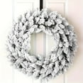 thumbnail image 1 of Neoyler Christmas Decorations Velvet Wreath with Festive Floral Design for Front Door and Holiday Gatherings Decor 17.7in White, 1 of 6