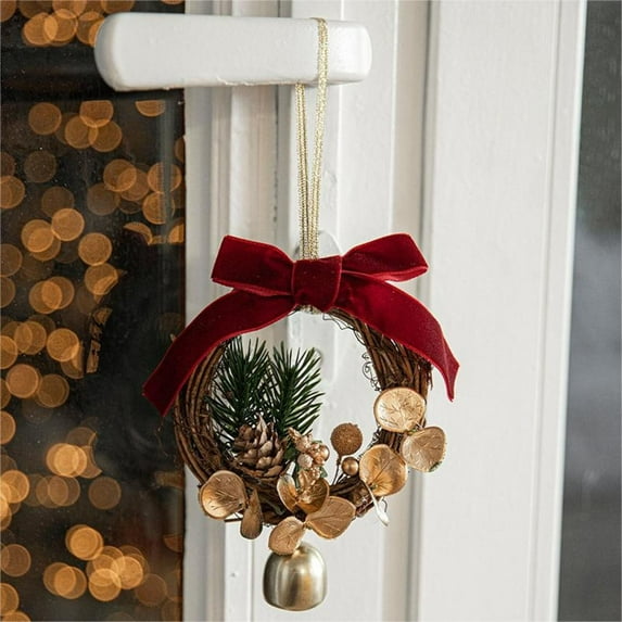 Neoyler Christmas Garland Hanging Decorations Winter Decor for Home and Office with Sparkling Ornaments Reusable Design for Birthday Parties and Christmas Celebrations 5.5in Red