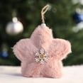 thumbnail image 1 of Neoyler Christmas Ornament Star Pendant for Tree Keychain Premium Fabric Exquisite Craftsmanship Holiday Decoration Versatile Accessory Durability Softness 5.1in Pink, 1 of 7