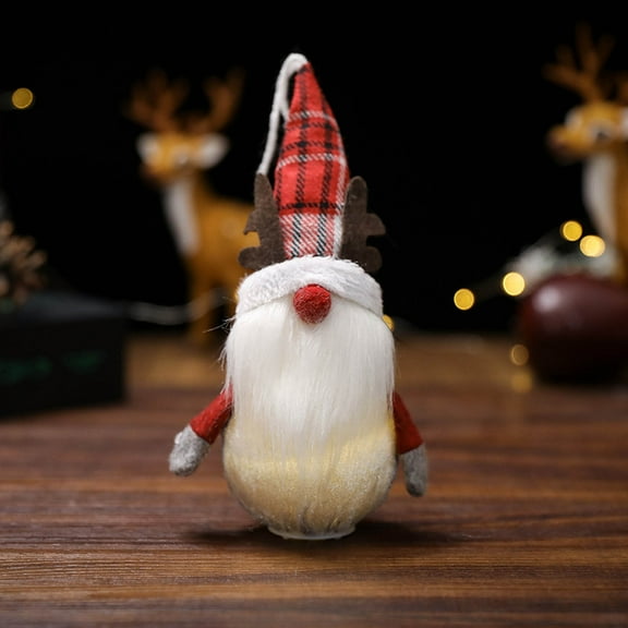 Neoyler Christmas Ornaments Mini Christmas Ornaments Christmas Decor Luminous Gnome Doll With LED Light Home Party Decor Gift for Family and Friends 4.9 in