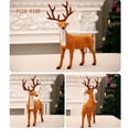 thumbnail image 1 of Neoyler Christmas Ornaments Velvet Reindeer Ornament Plush PVC Holiday Mantel Table Figurine Decorative Simulated Deer for Home Shelf Desk Party Decoration Friendly Gift Brown 14.2in, 1 of 4