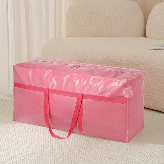 Neoyler Christmas Tree Storage Bag Large Capacity 66.84 Us Gal Moving and Storage Bag Tear Resistant Moisture Repellent for Home Travel and Holiday Packing 45.3"x15.8"x21.7" Pink