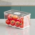 thumbnail image 1 of Neoyler Clear Plastic Refrigerator Storage Bins with Built In Handles for Fridge Freezer Kitchen Pantry Cabinet Organization Easy to Clean Stackable Space Storage 1 Piece, 1 of 8