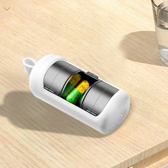 Neoyler Compact Portable Drug Storage Box with 3 Compartments Travel Organizer with Slide Cover for Medication Daily Dispenser Family Case Made from Safe Plastic