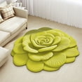 thumbnail image 1 of Neoyler Front Door Mat Welcome Mat Flower Mat Soft Crystal Velvet Non-Slip Plush Three Dimensional Floral Visual Effect High Grade Area Rug for Living Room Bedroom Hallway Yellow 23.6x23.6in, 1 of 6