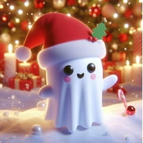 Neoyler Ghost Statue Christmas Decoration for Halloween Lovers with Unique Resin Design for Indoor Outdoor Use Whimsical Spooky Holiday Figurine for Home Decor Bookshelf Porch Mantel 3.5in White