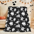 thumbnail image 1 of Neoyler Halloween Flannel Throw Blanket Soft Cozy and Lightweight Sofa Blanket for Home Decor Indoor Outdoor Use with Ghost and Pumpkin Patterns 27.56x39.37, 1 of 6