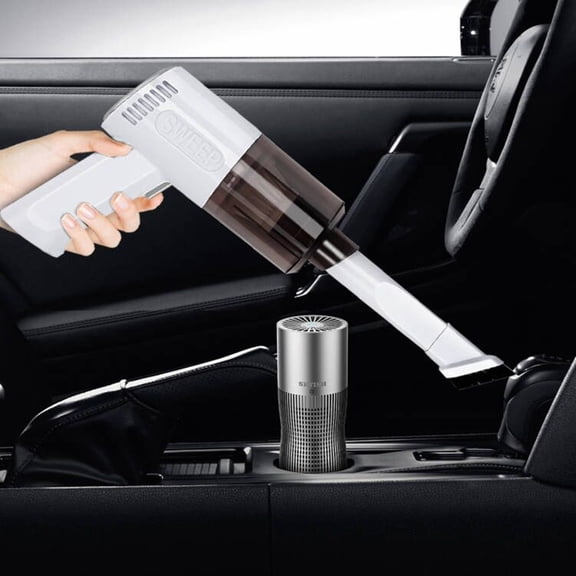 Neoyler Handheld Portable Vacuum Cleaner USB Rechargeable with 1800 mAh Battery for Home Office Car Use Lightweight Design Includes Brush and Flat Nozzle Strong Suction Efficient Cleaning