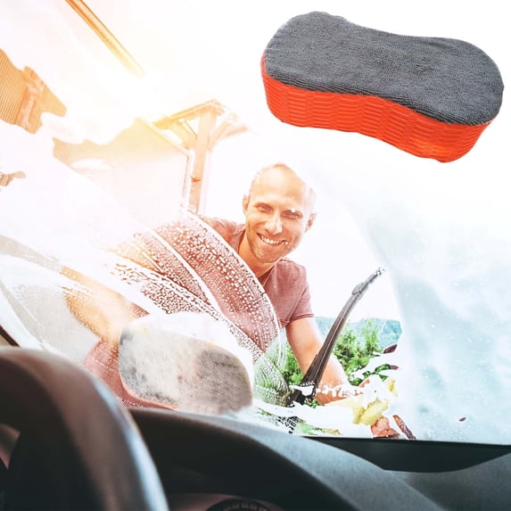 Neoyler High Density Automotive Car Washing Mesh Sponge Block 8 Shaped Double Sided Ergonomic Design Versatile Absorbent Cleaning Solution Quickly Removes Dirt and Grit