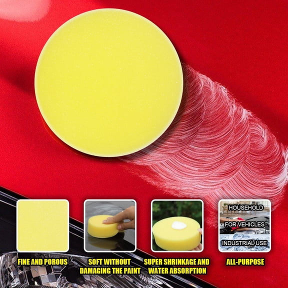 Neoyler High Density Car Wash Cleaning Sponge and Scouring Pad for Kitchen Bathroom Garage Household Use Long Lasting Sponge Scrubber with Strong Absorption and Stain Removal 2.8x1.0 inches