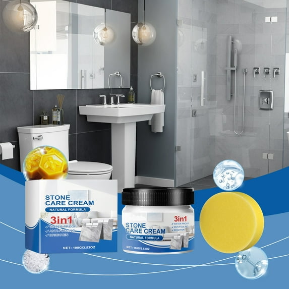 Neoyler High Gloss Ceramic Tile Stone Maintenance Paste Wax Restores Smoothness and Shine Protects Against Dirt and Scratches Suitable for Griotte Quartz Surfaces