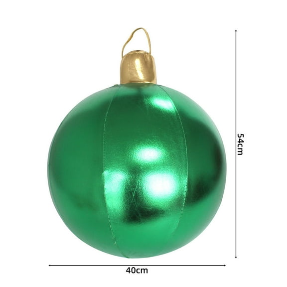 Neoyler Inflatable Christmas Ball Outdoor Christmas Decorations Christmas Ornaments Weather Resistant Quick Inflate Easy Storage Festive Patio Holiday Display Eye Petching Green 15.7in