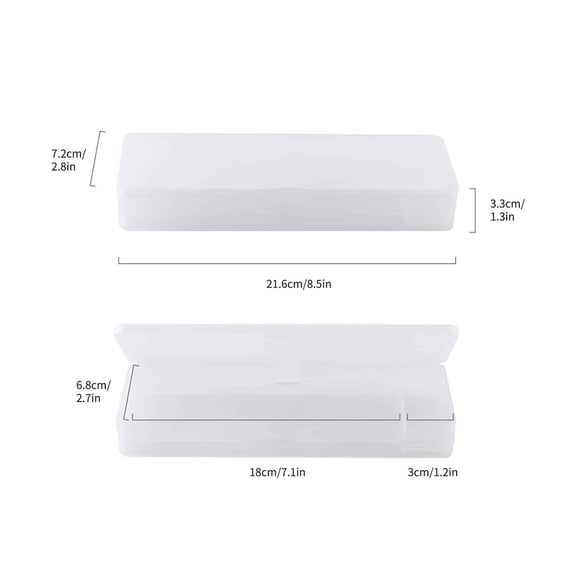 Neoyler Large Capacity Multi-Functional Pencil Storage Case for Students and Teachers Long Lasting Transparent Plastic Organizer for Pens Crayons Makeup and Office Supplies
