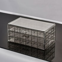 Neoyler Large Capacity Transparent Jewelry Storage Organizer with 72 Compartments Multi Layer Plastic Drawer Box for Rings Necklaces Bracelets Home Use 1.6 lb Sturdy Long Lasting Design