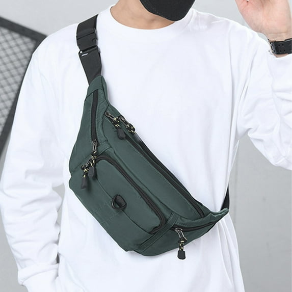 Neoyler Men's Waterproof Chest Bag for Travel and Outdoor Sports Spacious and Stylish with Multiple Pockets Long Lasting Nylon Crossbody Bag Suit for Cell Phone Storage and Easy Wearing