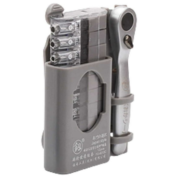 Neoyler Mini Reverse Screw Combination Set Multifunctional Slotted Screwdriver Household Hand Tools Kit with 10 Bits and Ratcheting Function for Easy Repair and Maintenance Tasks