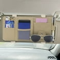 thumbnail image 1 of Neoyler Multi Functional Car Sun Visor Organizer with Eyeglass Clip Sunglasses Holder for Cards Documents Bills and Pen Easy Installation and Universal Suit for Cars Trucks and SUVs, 1 of 3