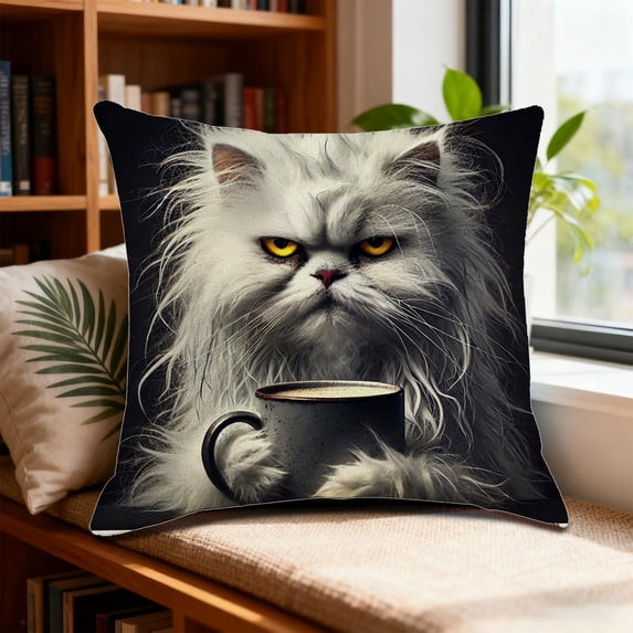 Neoyler Pillow Cases Cute Print Pillow Cover Machine Washable with Invisible Zipper Linen Feel Soft Long Lasting Fade Resistant Decorative Throw for Living Room Bedroom Patio Multicolor 17.7x17.7in