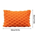 thumbnail image 1 of Neoyler Pillow Cases Velvet Quilted Snowflake Lumbar Pillow Cover with Hidden Zipper Soft PV Velvet Relaxed for Office Sofa Bedside Support Home Decor Orange 11.8x19.7in, 1 of 9