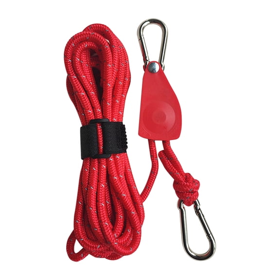 Neoyler Portable Adjustable Camping Rope Kit with Pulley and Carabiner Clips for Outdoor Hiking Tent Setup Strong 420 Weight Capacity Nylon Reflective Cord for Kayak Gear Roof Rack