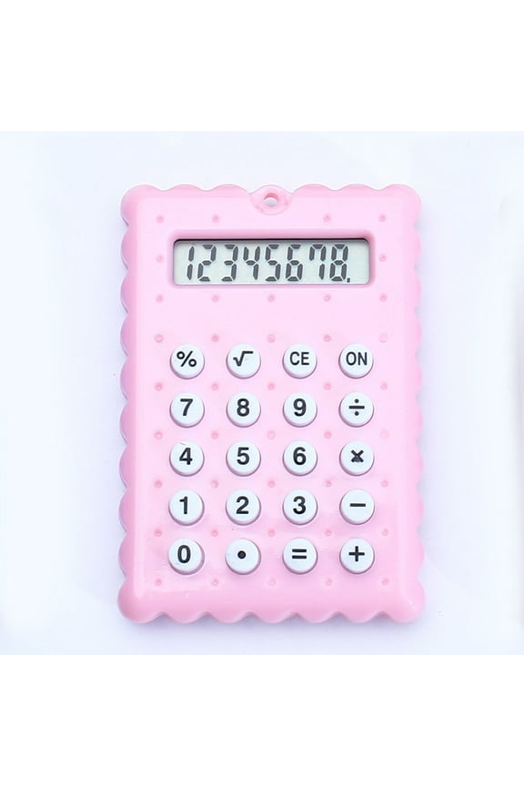 Portable Mini Calculator Keychain with 8-Digit LCD Display for Home Office School Use Lightweight and Compact Design with Button Battery and Gift Packaging Included