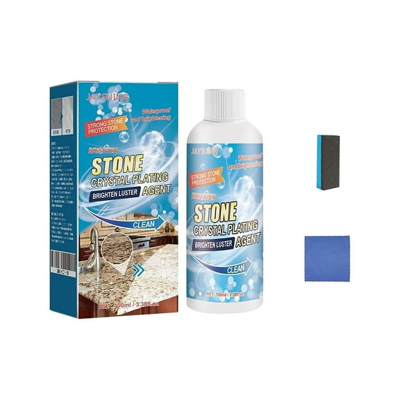 Neoyler All Purpose Cleaner Crystal Plating Agent Stone Quartz Polish Protective Long Lasting Shine for Countertops Tiles Scratch Repair and Stain Removal Sealed Surfaces Blue