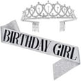 thumbnail image 1 of Neoyler Silk Birthday Party Supplies Set for Women Men with Belt Shoulder Straps and Headband Featuring Soft Fine Texture and Unique Glossiness for Special Celebrations, 1 of 2