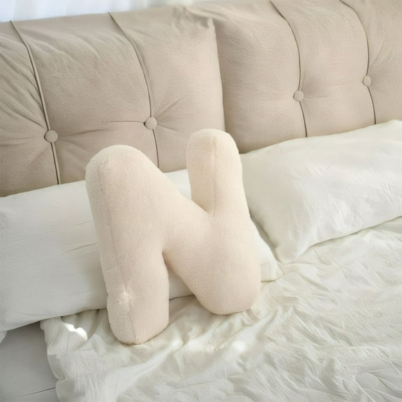 Neoyler Soft Decorative Alphabet Throw Pillow for Living Room Sofa Bed Couch Car Premium Material Unique Gift Idea for Friends Birthday Vacation Home Office Decor