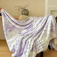 thumbnail image 1 of Neoyler Soft Fleece Blanket Cozy Warm Throw for Couch Sofa or Dorm Polyester Material Suit for Relaxed Nap or Stylish Indoor Use 39.4x27.5in Purple, 1 of 6