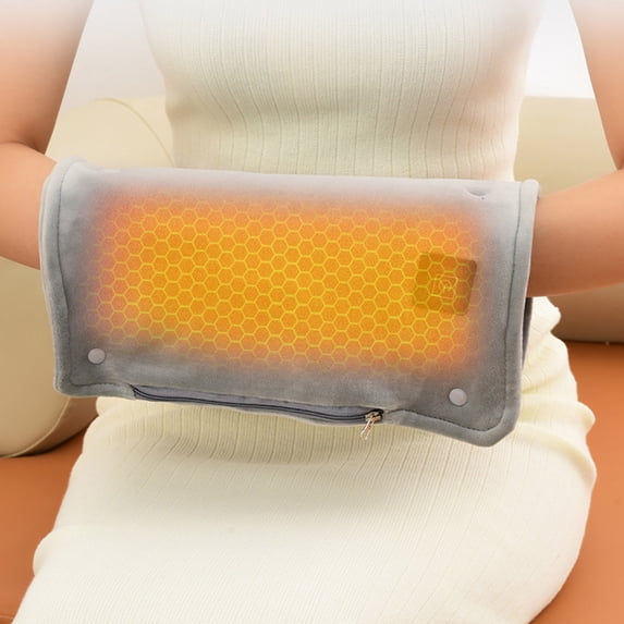 Neoyler USB Smart Hand Warmer Heated Blanket 3-Temp Constant Heating 5V USB Power Soft Velour Leakproof Lining Portable Throw for Office Home Travel Gray 7.9in