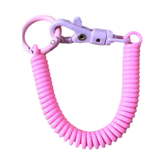 Neoyler Versatile Plastic Spring Lanyard Key Chain for Phones Bags and Accessories with Long Lasting Telescopic Design for Secure Key Ring and Convenient Everyday Use