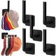thumbnail image 1 of Neoyler Wall Mounted Hat Organizer 4 Pack Strong Adhesive Hook Hangers for Baseball Caps Holds Up to 48 Hats Over the Door or Wall Multipurpose for Clothes Bags Headphones 8 Capacity, 1 of 8
