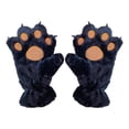 thumbnail image 1 of Neoyler Winter Gloves Cute Animal Paw Full Finger Gloves with Fuzzy Bear Claw Palm Hand Warmers Warmth Protection Giftable Cold Weather Accessory for Indoor Outdoor Use Black 5.9in, 1 of 8