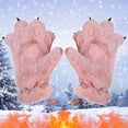 thumbnail image 1 of Neoyler Winter Gloves Cute Animal Paw Full Finger Gloves with Fuzzy Bear Claw Palm Hand Warmers Warmth Protection Giftable Cold Weather Accessory for Indoor Outdoor Use Pink 5.9in, 1 of 6