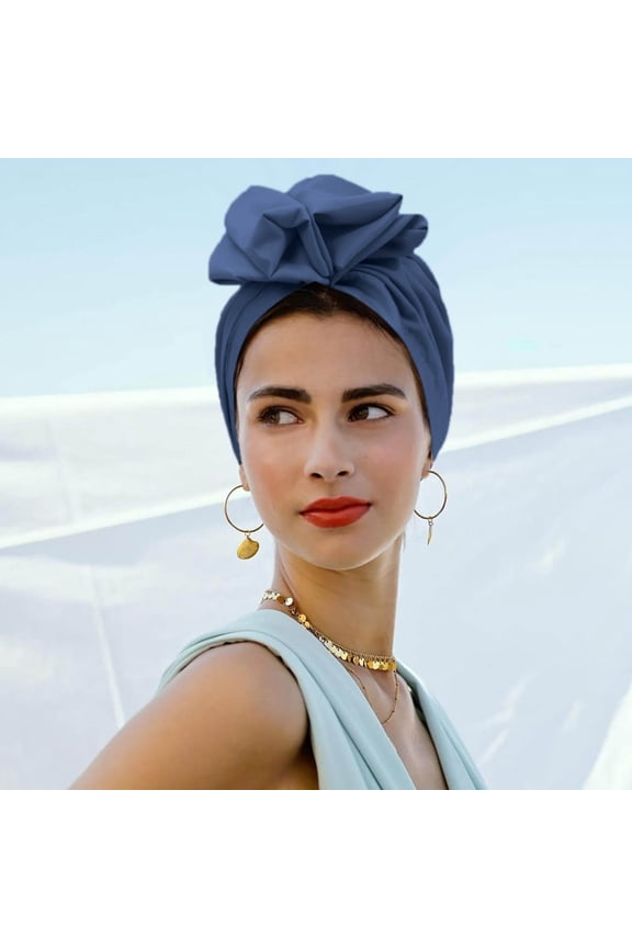 Women's Fashion Wrap Head Cap Soft Stretchy French Retro Turban Suit for Hair Braids Box Braids High Ponytails Buns Hijabs Sleeping Chemo Bad Hair Days
