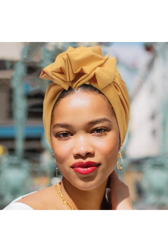 Women's Fashion Wrap Head Cap Soft Stretchy French Retro Turban Suit for Hair Braids Box Braids High Ponytails Buns Hijabs Sleeping Chemo Bad Hair Days