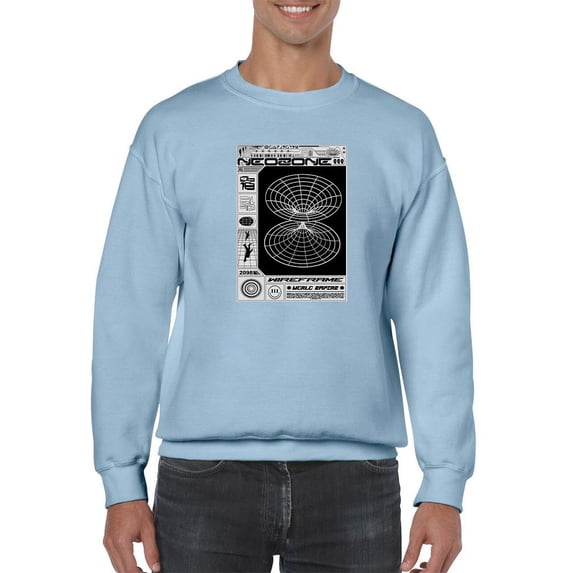 Neozone Techno Style Sweatshirt Men -Image by Shutterstock, Male 3X-Large