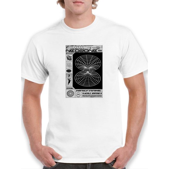 Neozone Techno Style T-Shirt Men -Image by Shutterstock, Male 4X-Large