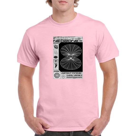 Neozone Techno Style T-Shirt Men -Image by Shutterstock, Male 4X-Large